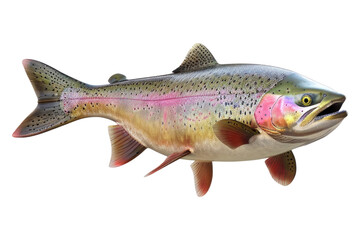 Naklejka premium Rainbow trout isolated on transparent background