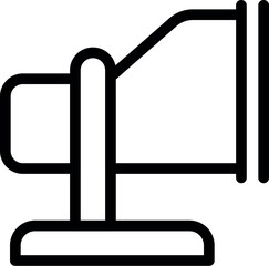 Vector illustration of a black megaphone icon on a white background, suitable for various designs