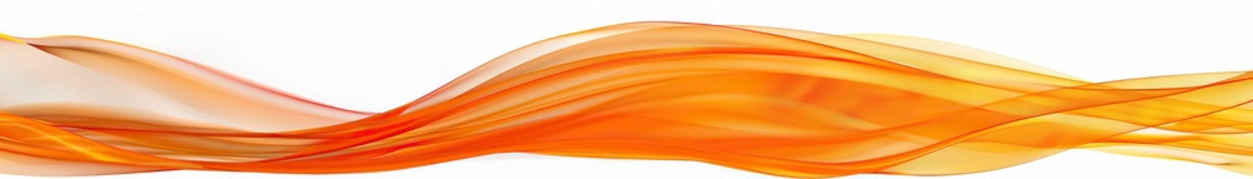 Warm tangerine orange wave abstract background, sunny and cheerful, isolated on white