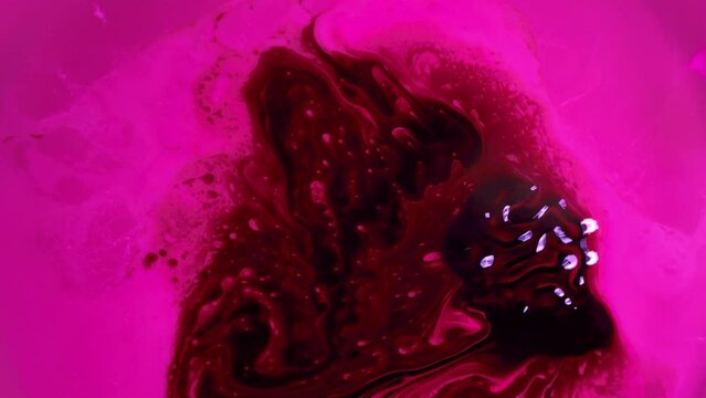 Abstract Liquid Effects in Motion, 4K, 60fps video of abstract liquid effects with vibrant colors and swirling patterns, Acrylic and Ferrofluid. Ideal for creative backgrounds, artistic&nbsp;projects