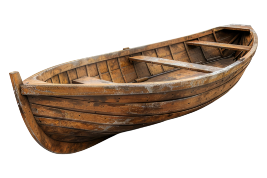 Row boat isolated on transparent background