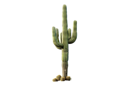 Saguaro cactus isolated on transparent background