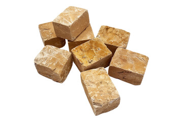 Sand lime bricks isolated on transparent background