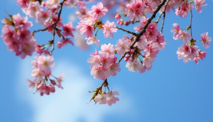 Cherry Blossom Bliss: A Glimpse of Blue Skies