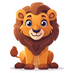 Leo zodiac sign in flat style on a white background. Horoscope for children. Let's learn the signs of the zodiac.