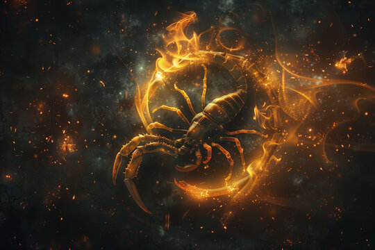 wallpaper of spiritual astrological zodiac sign scorpio - Powered by Adobe