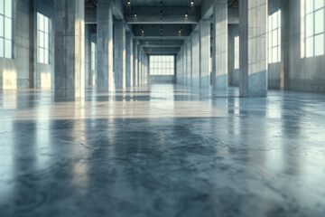 Empty hall of modern architectures 
