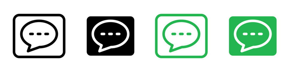 Live chat icon logo set vector