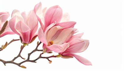 Graceful Magnolia Blossom Bouquet: A Radiant Isolation