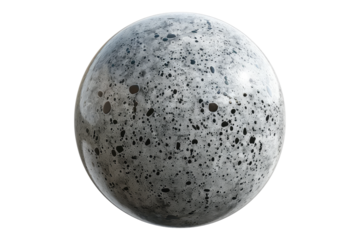 Sphere with noise texture isolated on transparent background