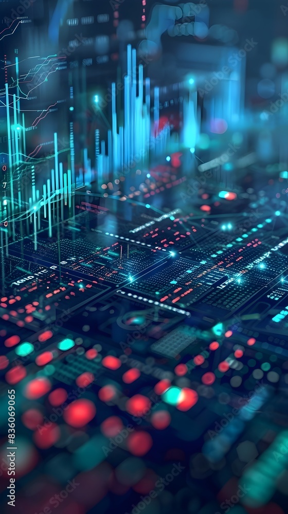 Poster dynamic digital currency exchange platform with real time financial data visualization
