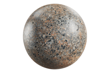 Sphere with noise texture isolated on transparent background