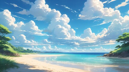 Fototapeta premium Anime Landscape Wallpaper