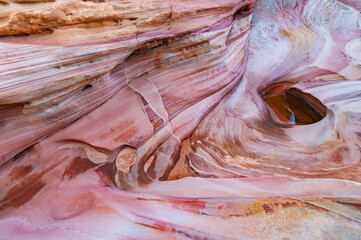 Landscape of a slot canyon, Valley of Fire State Park, Nevada, USA 