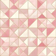 Pastel Triangular Tile Pattern Minimalist Digital Geometric