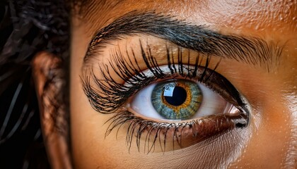 Detailed closeup of a human eye iris