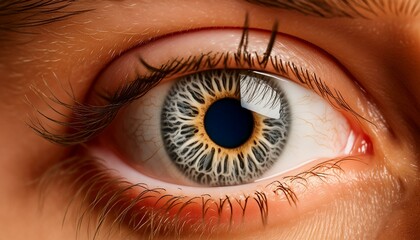 Fototapeta premium Detailed closeup of a human eye iris