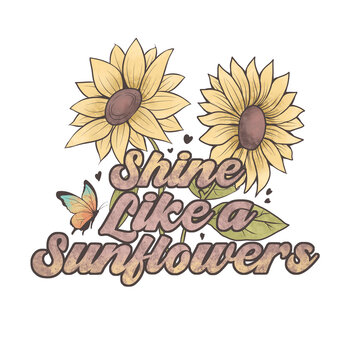 happy birthday card with sunflowers