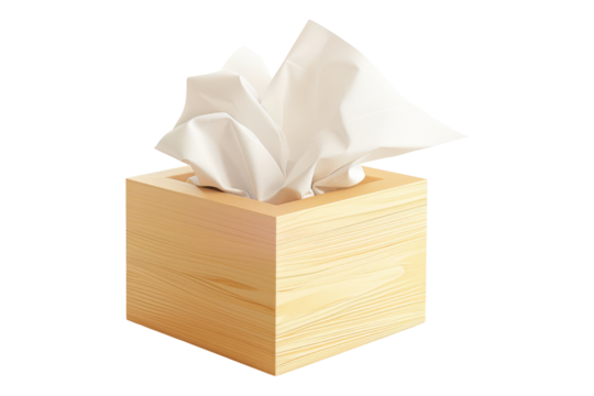 Tissue box isolated on transparent background