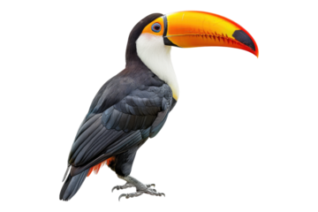 Toucan bird isolated transparent on background