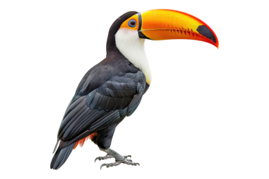Toucan bird isolated transparent on background