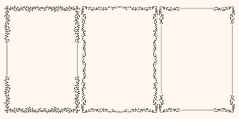 Set of Decorative vintage frames and borders set