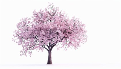 Spring Delight: Captivating Tree Blossoms in Serene Isolation