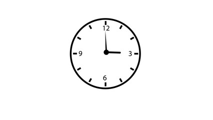 Black round wall clock vector classic