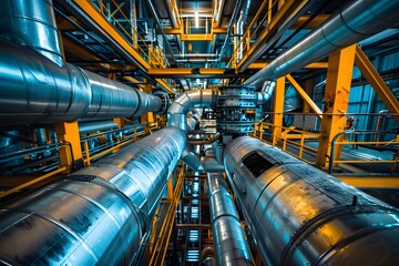 Illustration of Ensuring seamless data flow between different systems and platforms within the industrial ecosystem. Ai Generate.