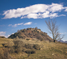 Besora Castle on top of a hill, Catalonia