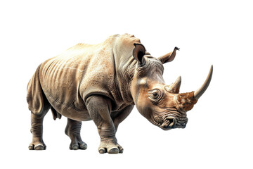 Fototapeta premium Close-Up of Rhino's Horn Isolated on Transparent Background