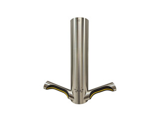 modern hand dryer isolated on white background