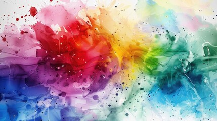 Abstract art with a watercolor splash background by a painted picture