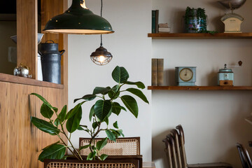 オシャレなカフェの店内の風景