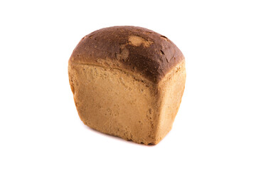 brown bread isolated on white background