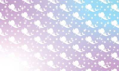 Mermaid background. Holographic rainbow background. Gold scales. Mermaid print. Kawaii pattern. Rainbow background.