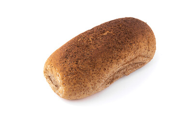whole grain bread  on white background, ciabatta. rye bread