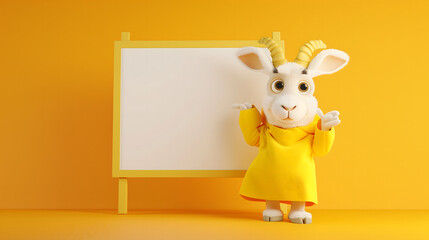 3D Cartoon Goat Presentation