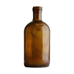 Old Glass Bottle Isolated on Black Background