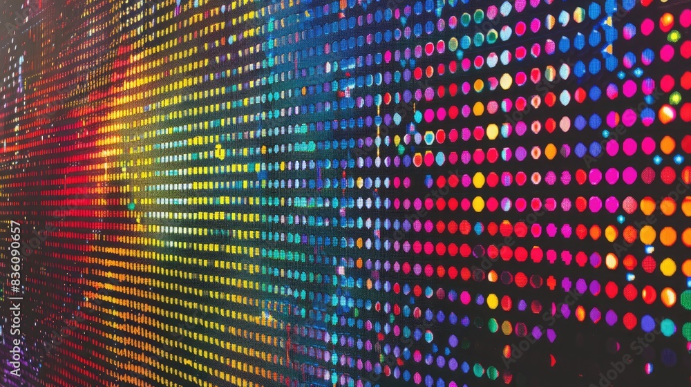 Poster rgb dot pattern displayed on led screen