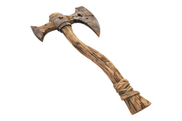 Wooden axe isolated transparent on background
