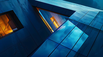 a room with two windows
