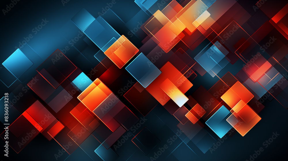 Poster minimal geometric abstract background. circle square and triangle design.