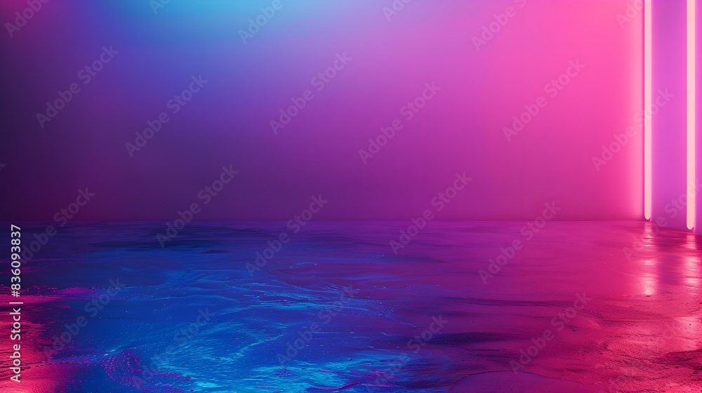 Poster vibrant neon gradient background for highlighting tech gadgets and product concepts with copy space