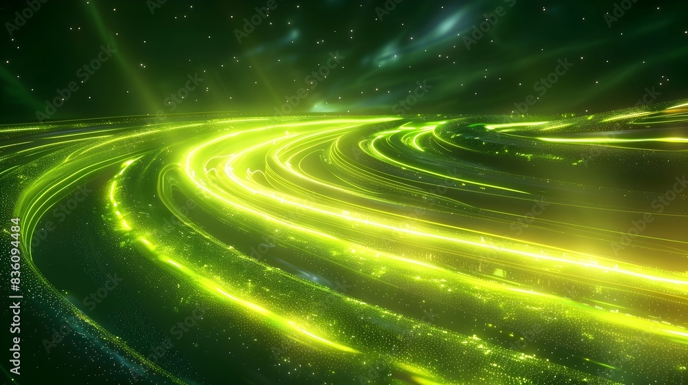 Poster dazzling neon swirls of energy and motion vibrant abstract background for captivating visual display