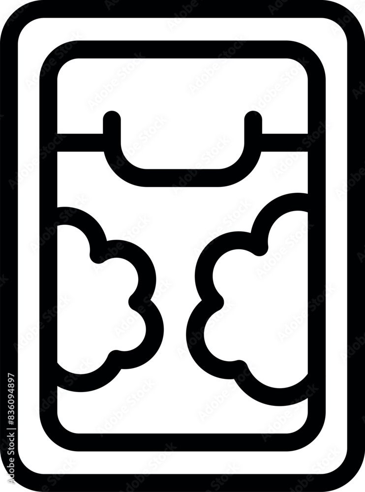 Poster simple black and white cartoon calendar icon outline for web and mobile app user interface vector il