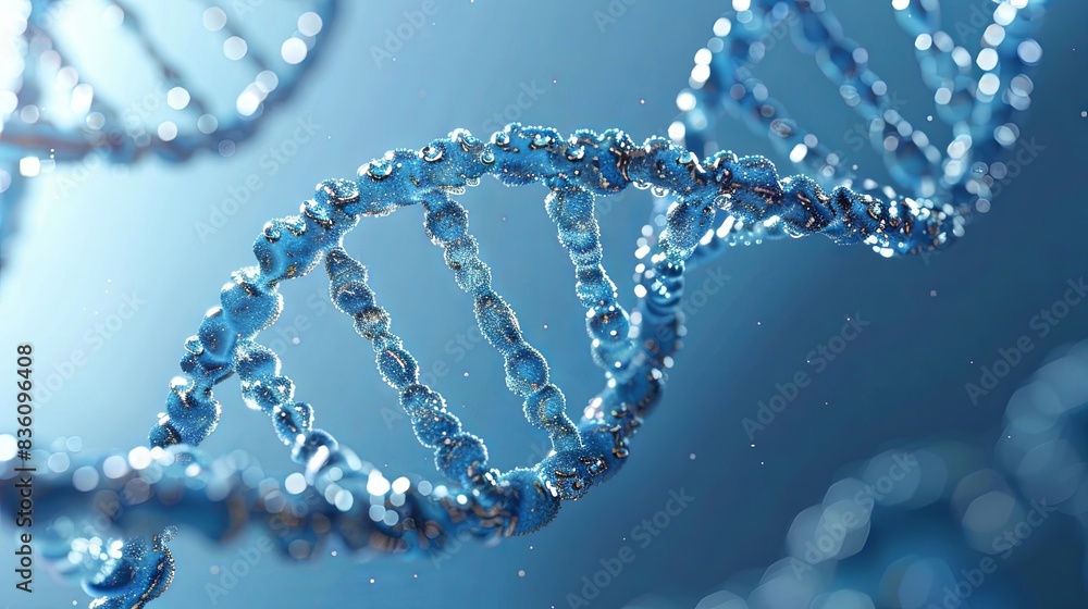 Aufkleber the dna helix is rendered in the style of modern 3d computer graphics with photorealistic lighting a