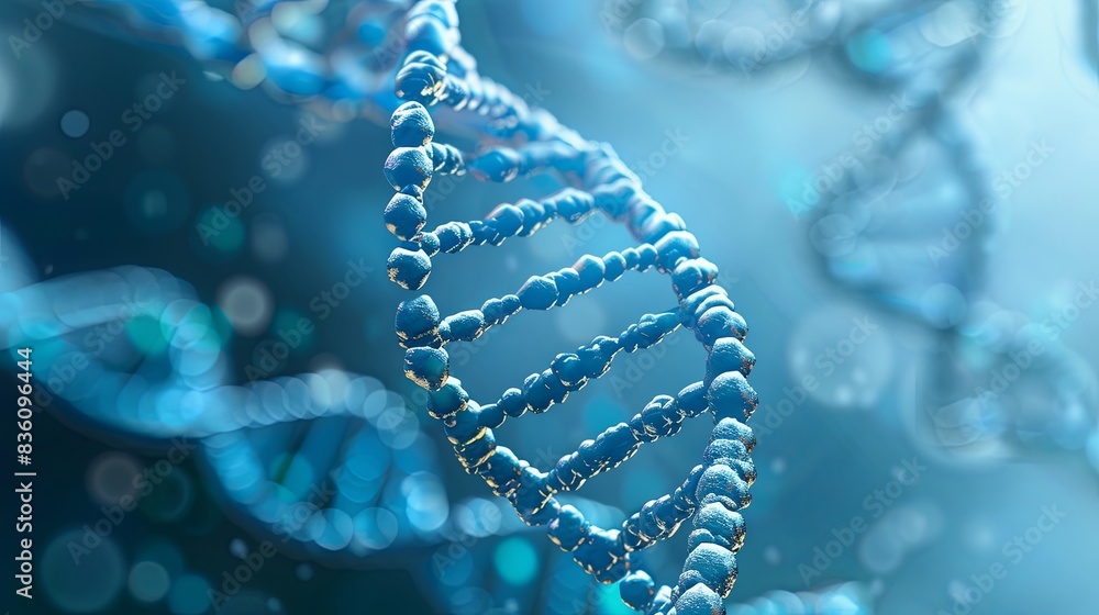 Aufkleber the dna helix is rendered in the style of modern 3d computer graphics with photorealistic lighting a