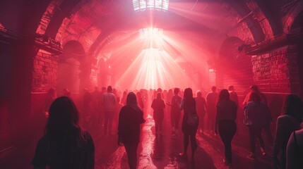 Pictures from an underground rave club 