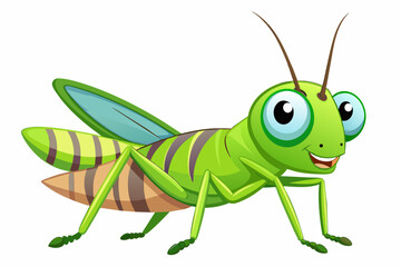 cartoon grasshopper vector illustration